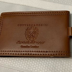 Cutter & Buck Genuine Leather Snap Closure Travel Luggage ID Name Tag - NEW
